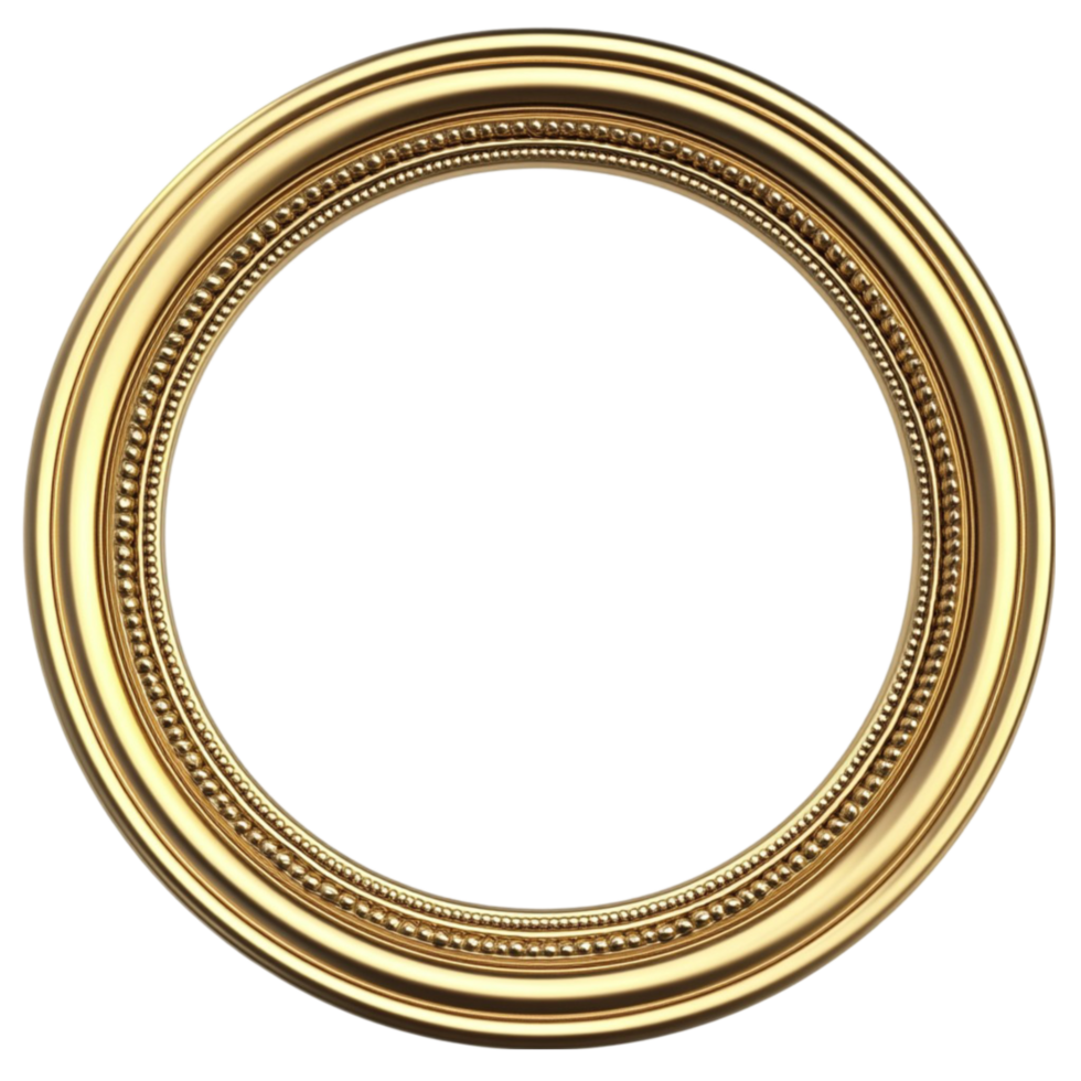 Decorative Round Gold Frame png