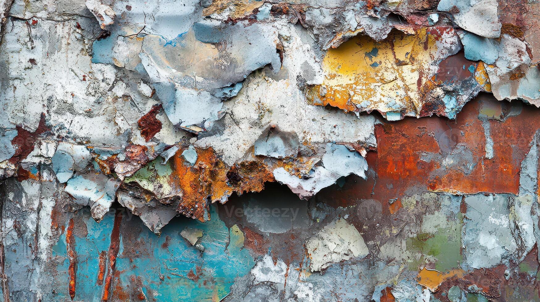 A close up of a wall with peeling paint photo