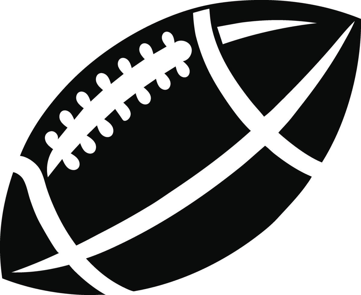 American Football Icon Silhouette Art Isolated on white background vector