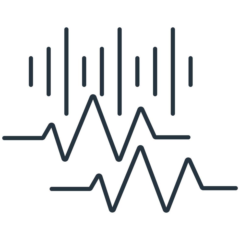 waveform icons symbol white. flat elements for infographic web illustration vector