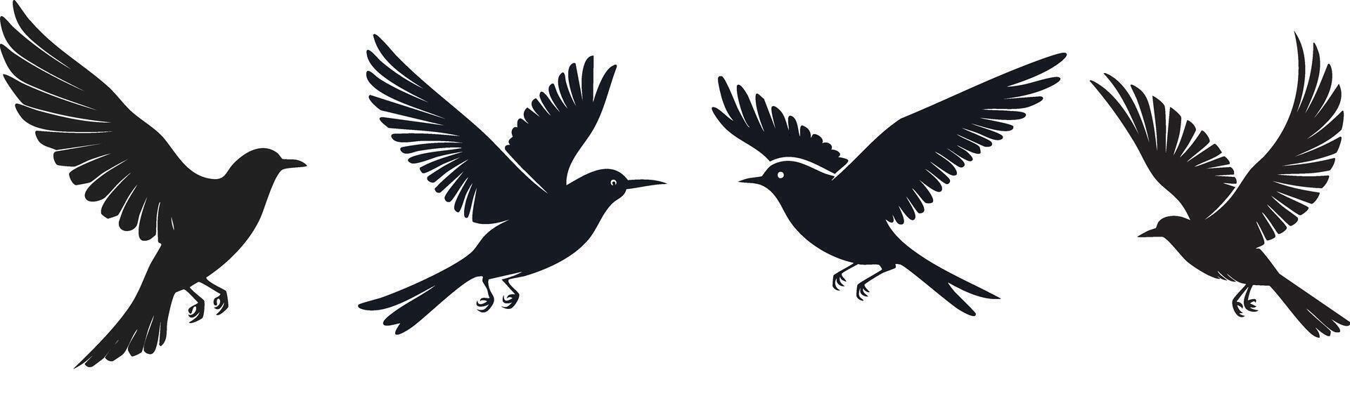 Birds are flying vector