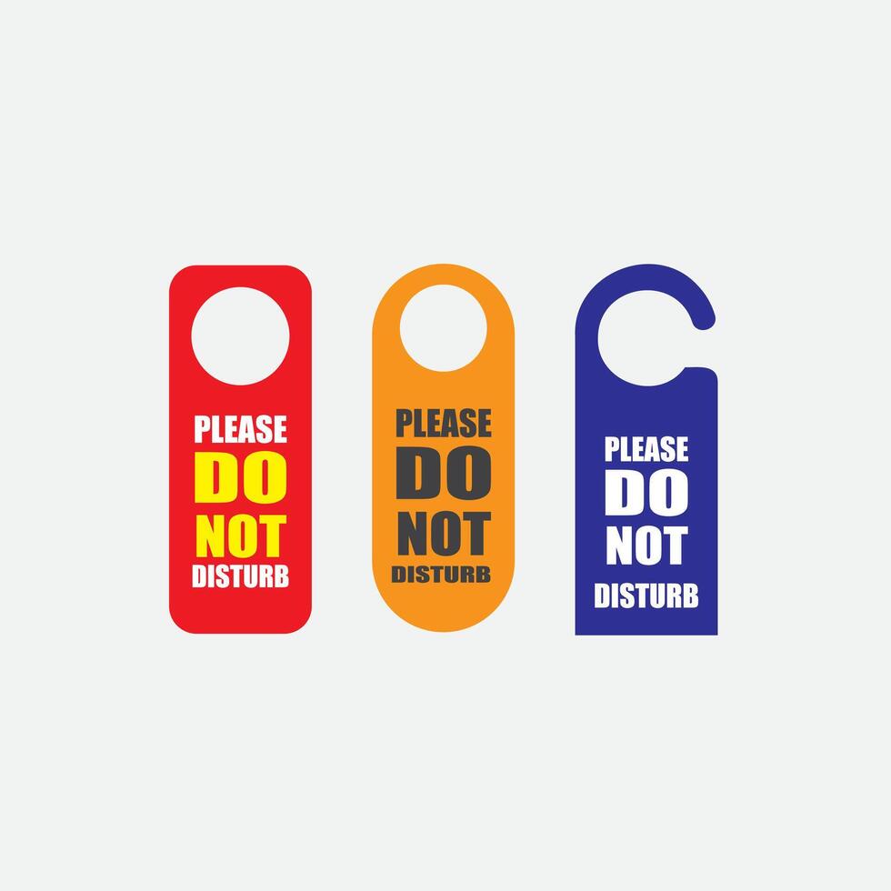 Please Do not disturb Sign on a hotel room door vector