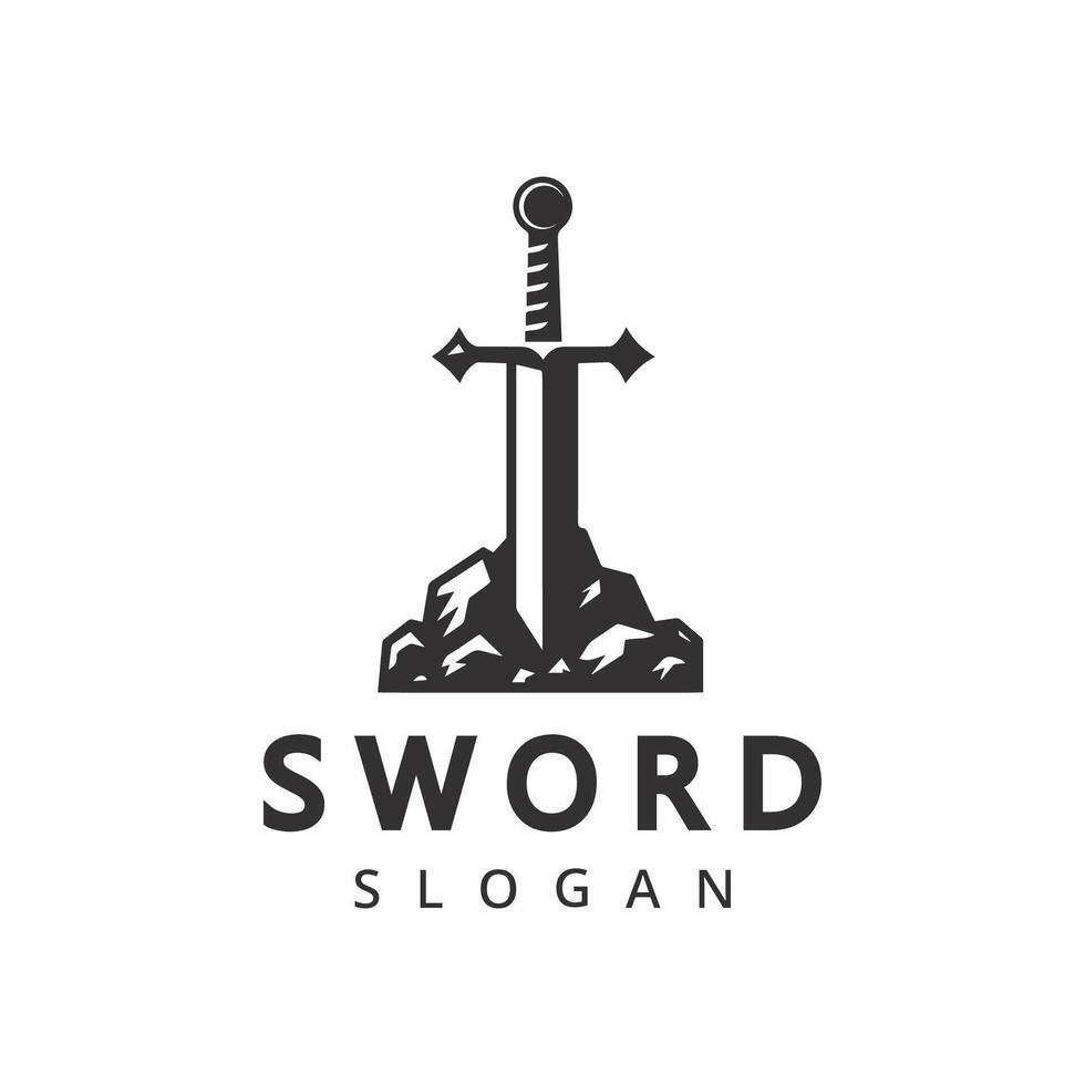 sword logo design templae vector