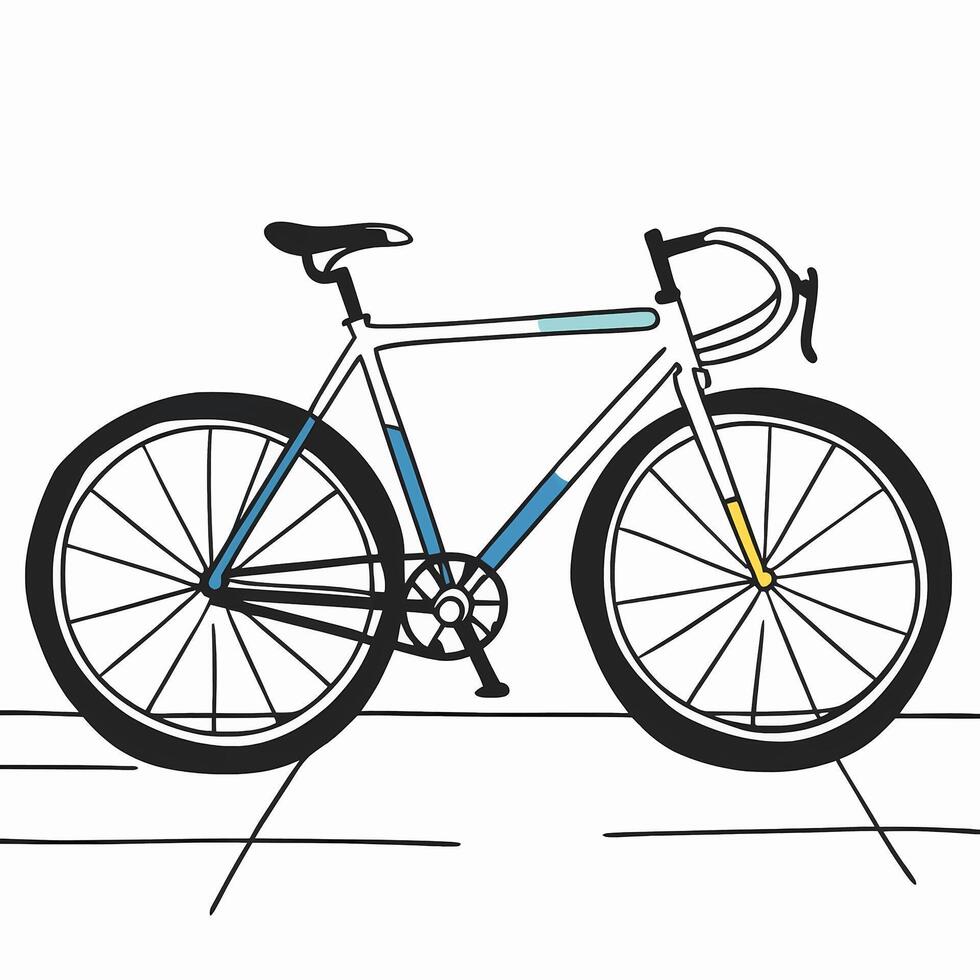 Bicycle isolated on white background. illustration in flat style. vector