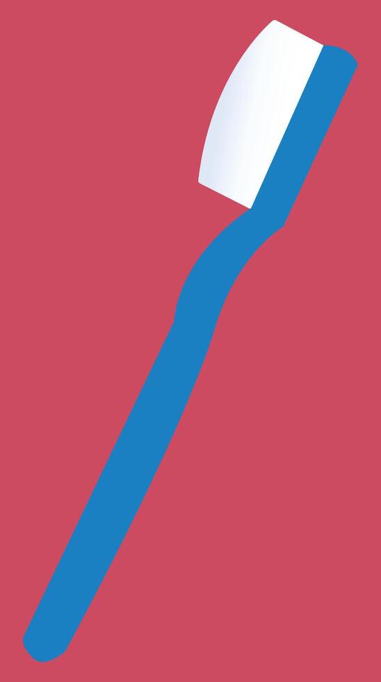 Left Side of Blue Toothbrush vector