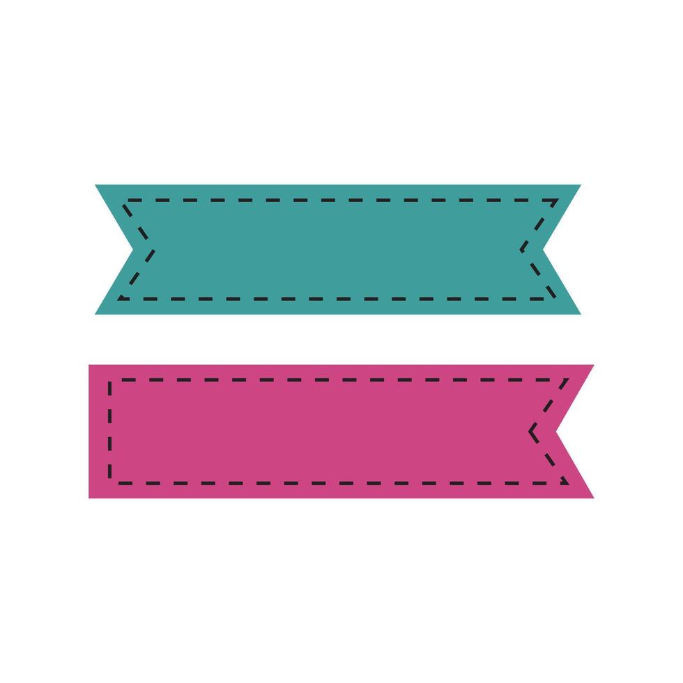 Design template sewing ribbon unique design vector