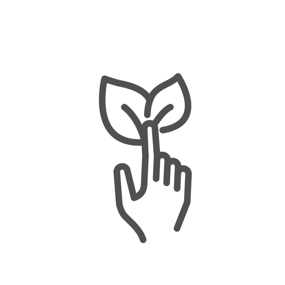 ecology friendly metaphore outline icon design good for web or mobile app vector