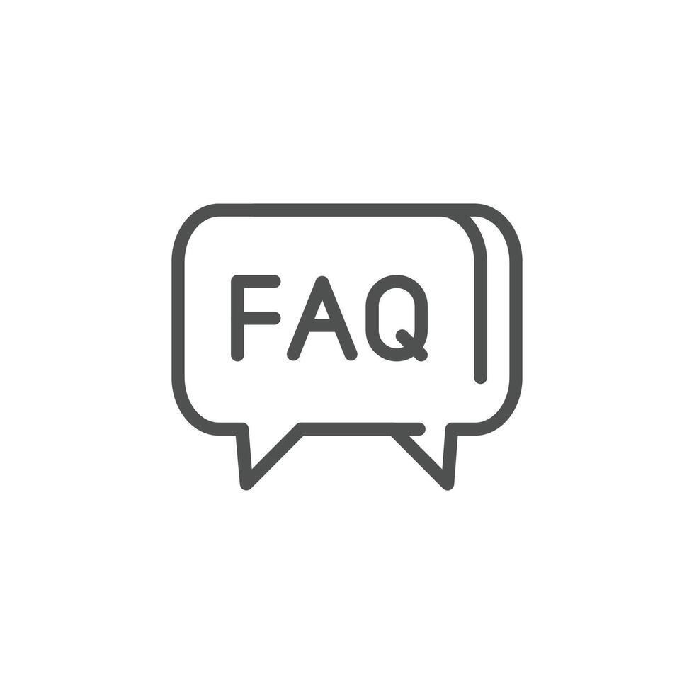 Frequently asked question. Inquiry, feedback, problem outline icon design good for web or mobile app vector