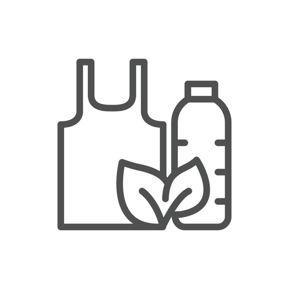 eco plastic outline icon design good for web or mobile app vector