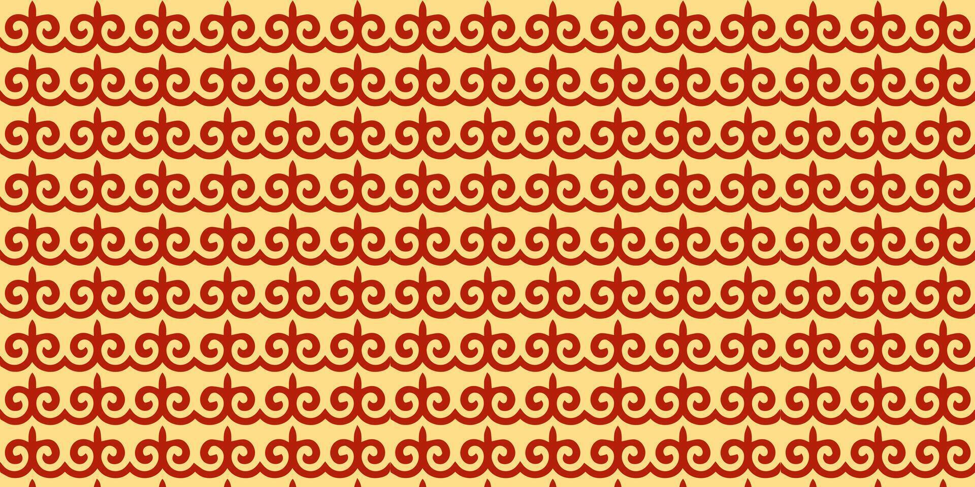 a red and yellow pattern with a spiral design for chinese new year backdrop vector