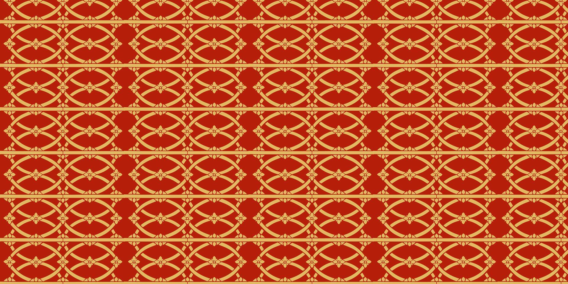 chinese new year background on red and gold pattern with a geometric design vector