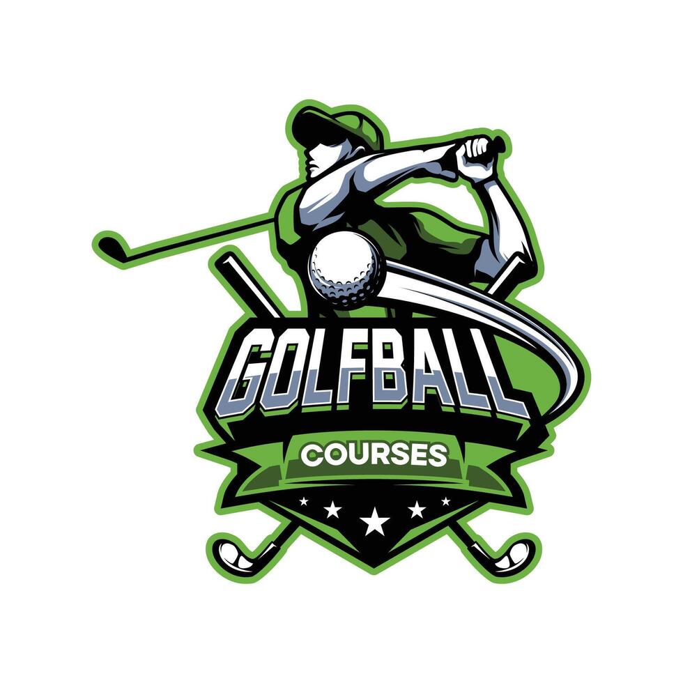 Golf logo design Illustration vector