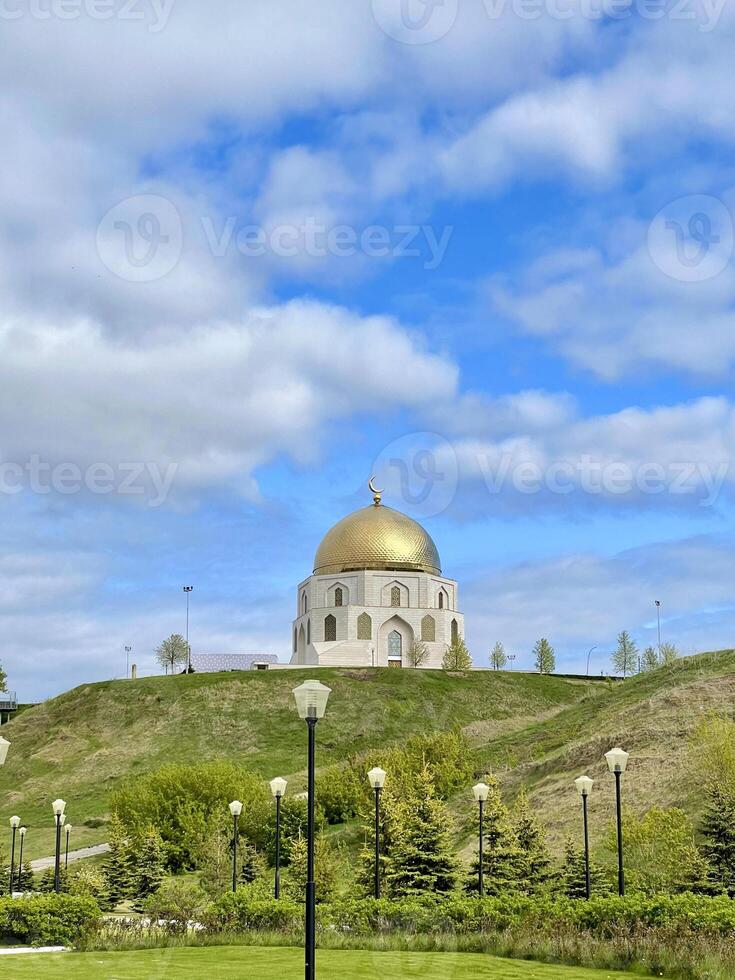 Cathedral Mosque on the high bank of Volga river in Bolgar, Tatarstan, Russia photo
