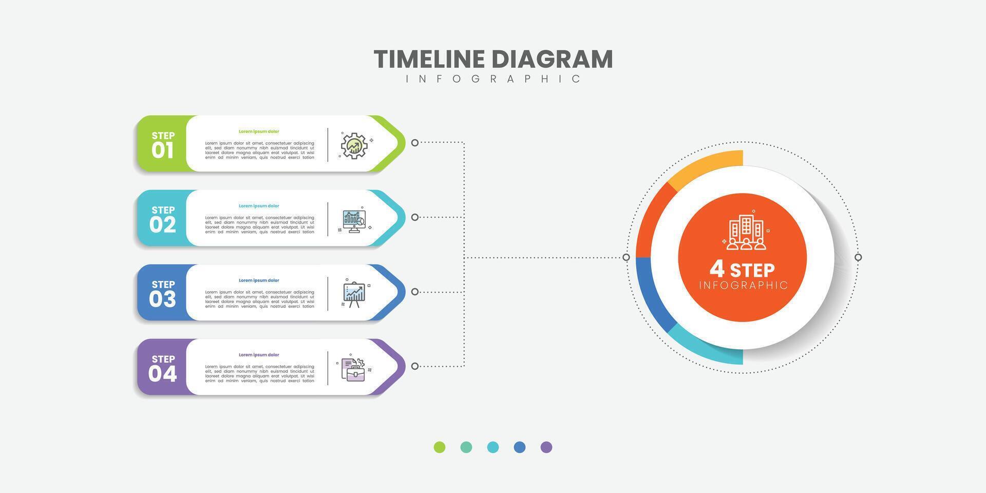 infographic label design with structure circle infographic Template design and 4 options or steps. vector