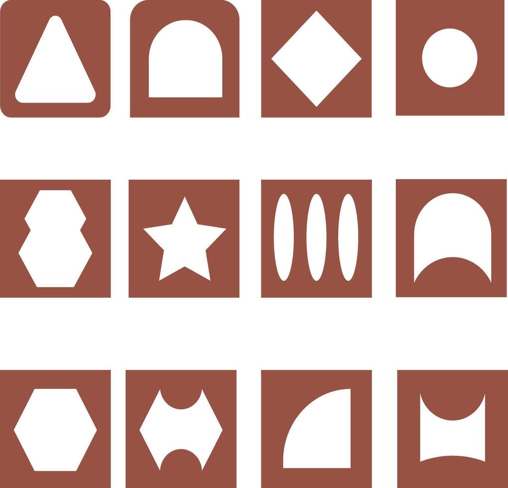 Abstract Geometric shapes collection set. Symbol sign form. Icon elements.for your unique design vector