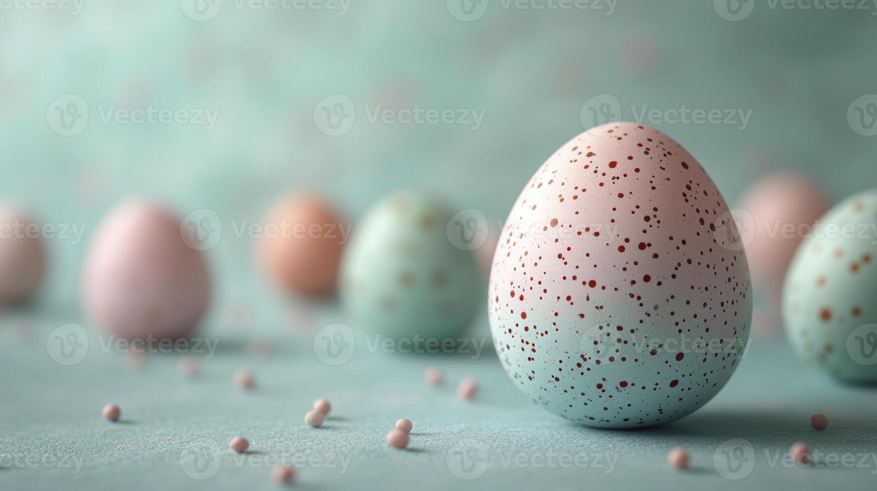 Simple Minimalist Easter Eggs on Soft Blue Background for Chinese New Year Celebration, Ideal for Craft and Holiday Decorations, High Quality Visual for Stock Use photo