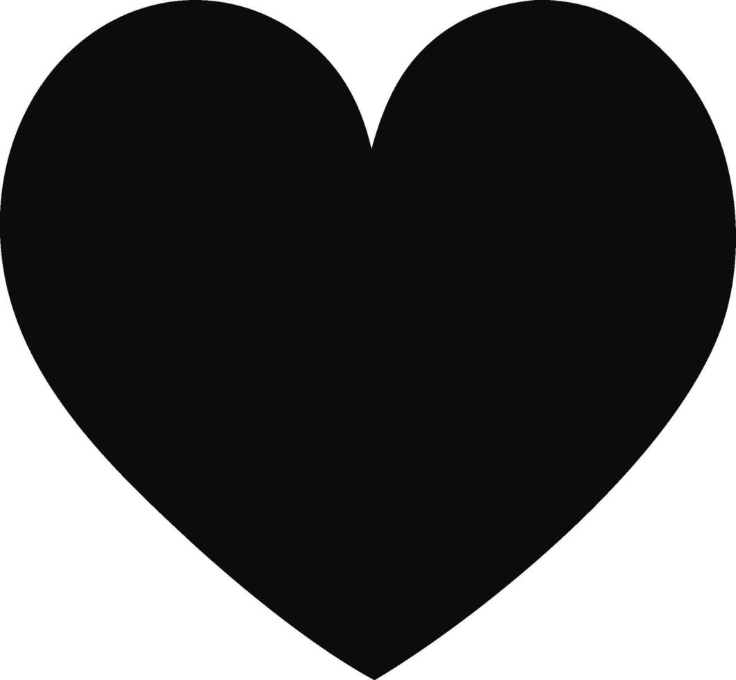 Black heart shape. vector