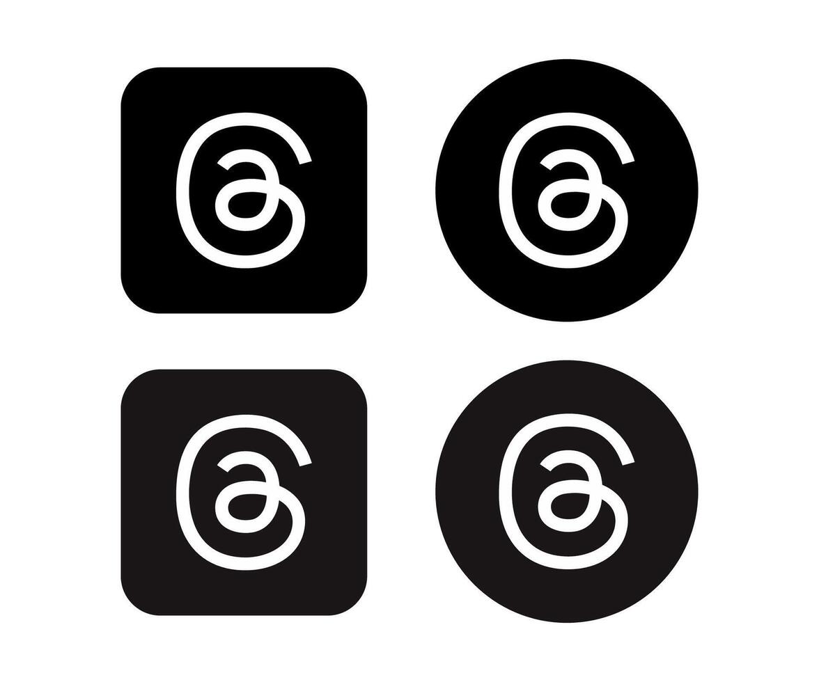 Threads Logo New Social Media vector