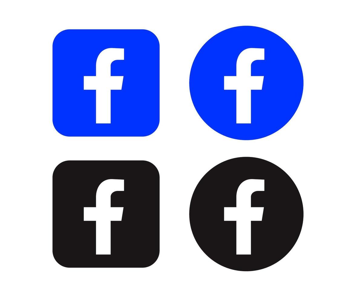 Set Of Facebook Logo vector