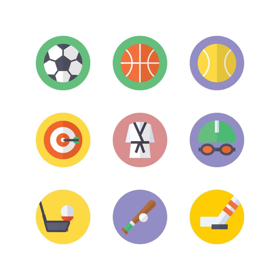 Sport competition icons set vector