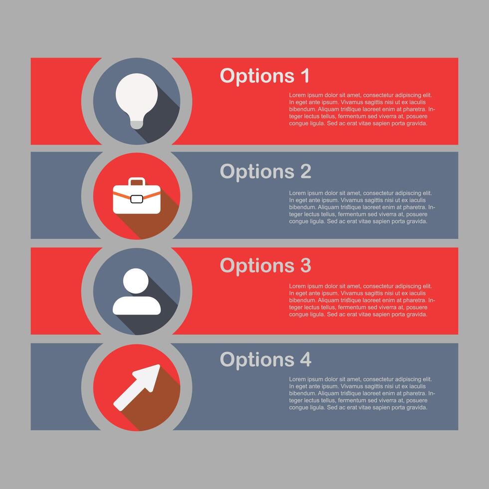 Set of colored banners, with icons for business theme. vector