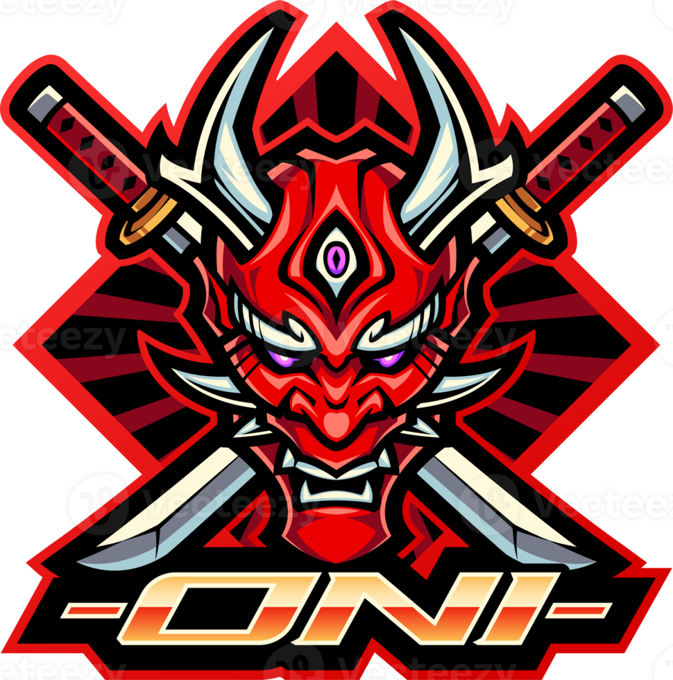 Oni head esport mascot png
