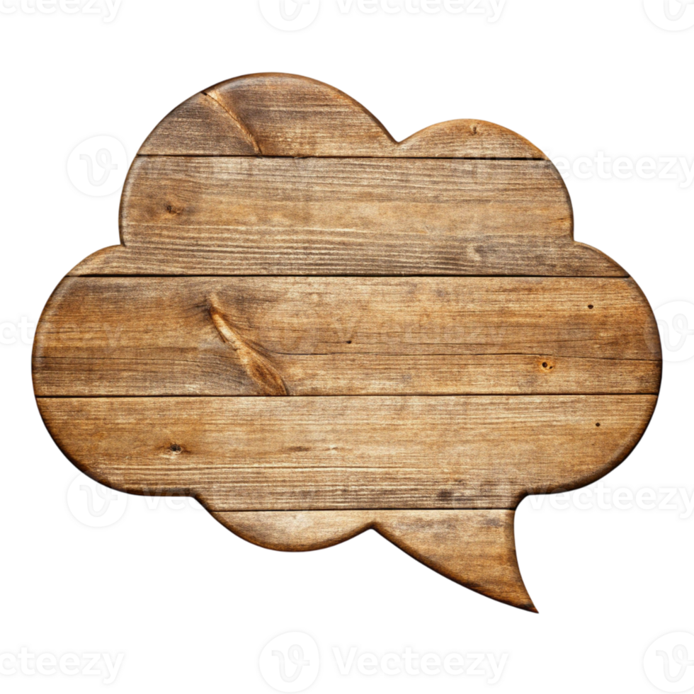 wooden speech bubble message png