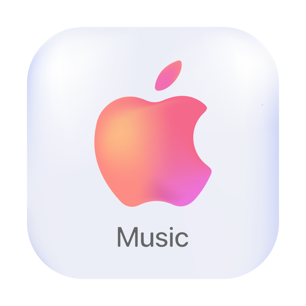 Apple music logo, square rounded apple music logo, apple music logo free download png