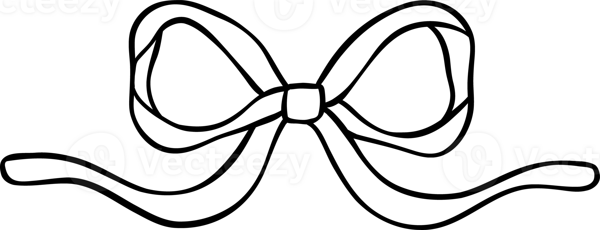 Retro Ribbon bow decorative border doodle Coloring image png