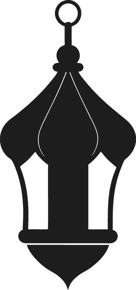 Silhouette of Traditional Arabic Lantern vector