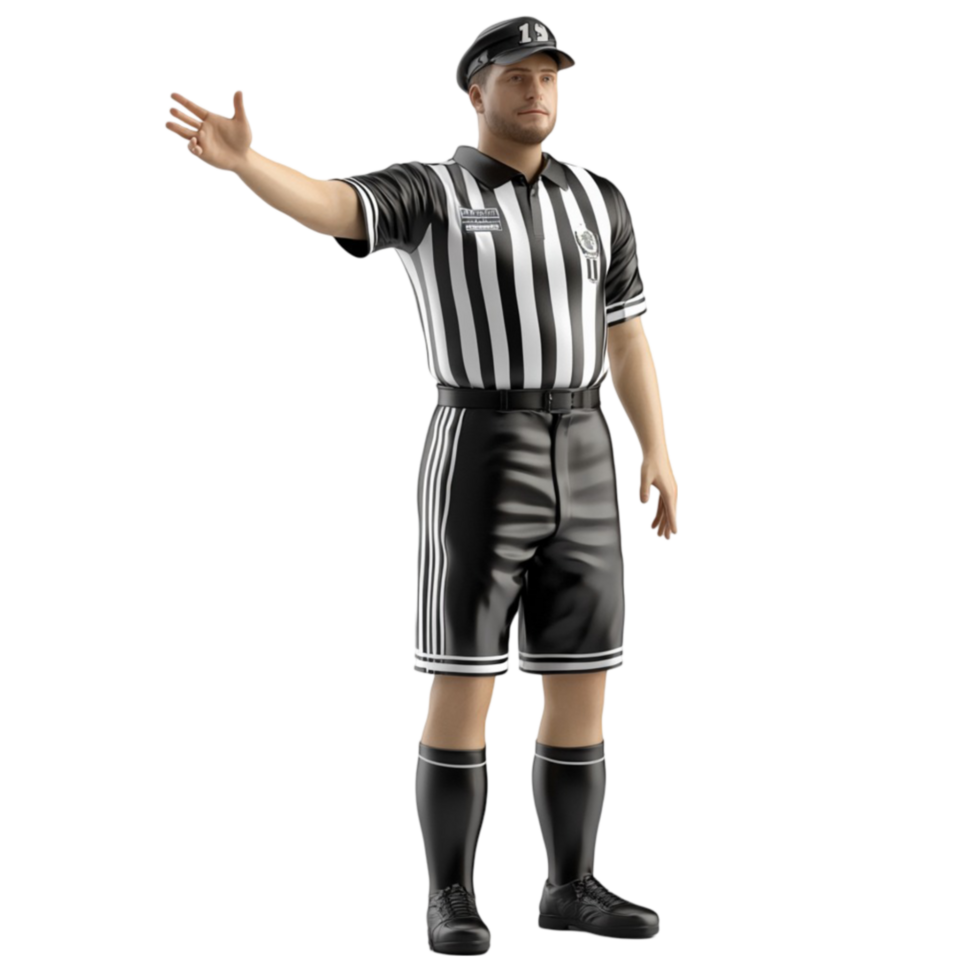 American Football Referee Making Active Gesture png