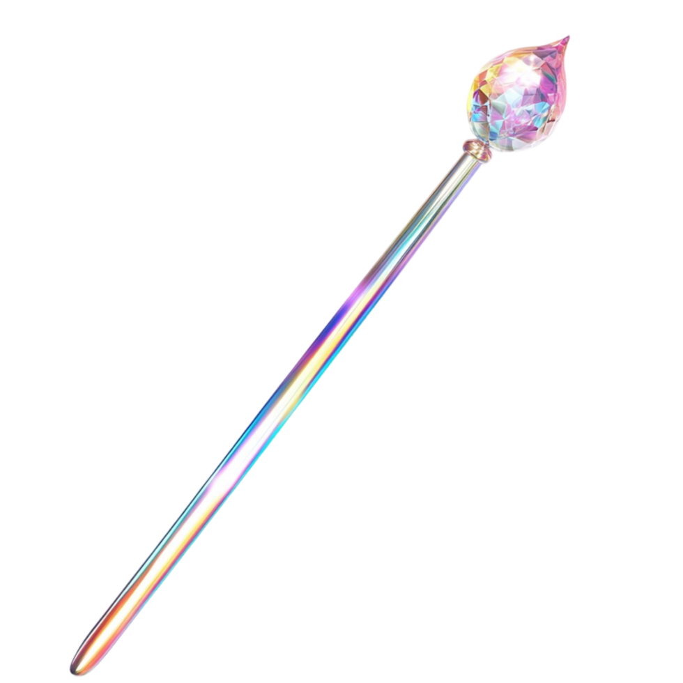 Stick with Rainbow Crystal png