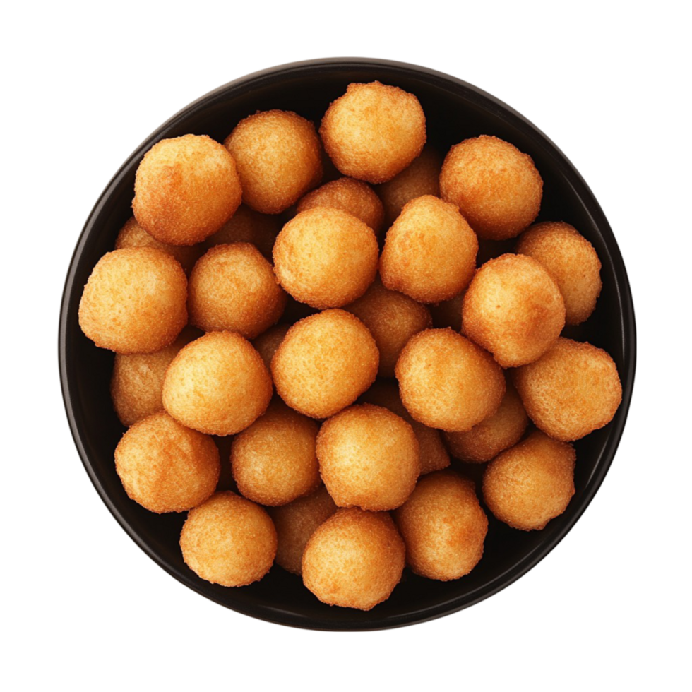 Tasty Fried Doughnuts Served in a Bowl Clipart png