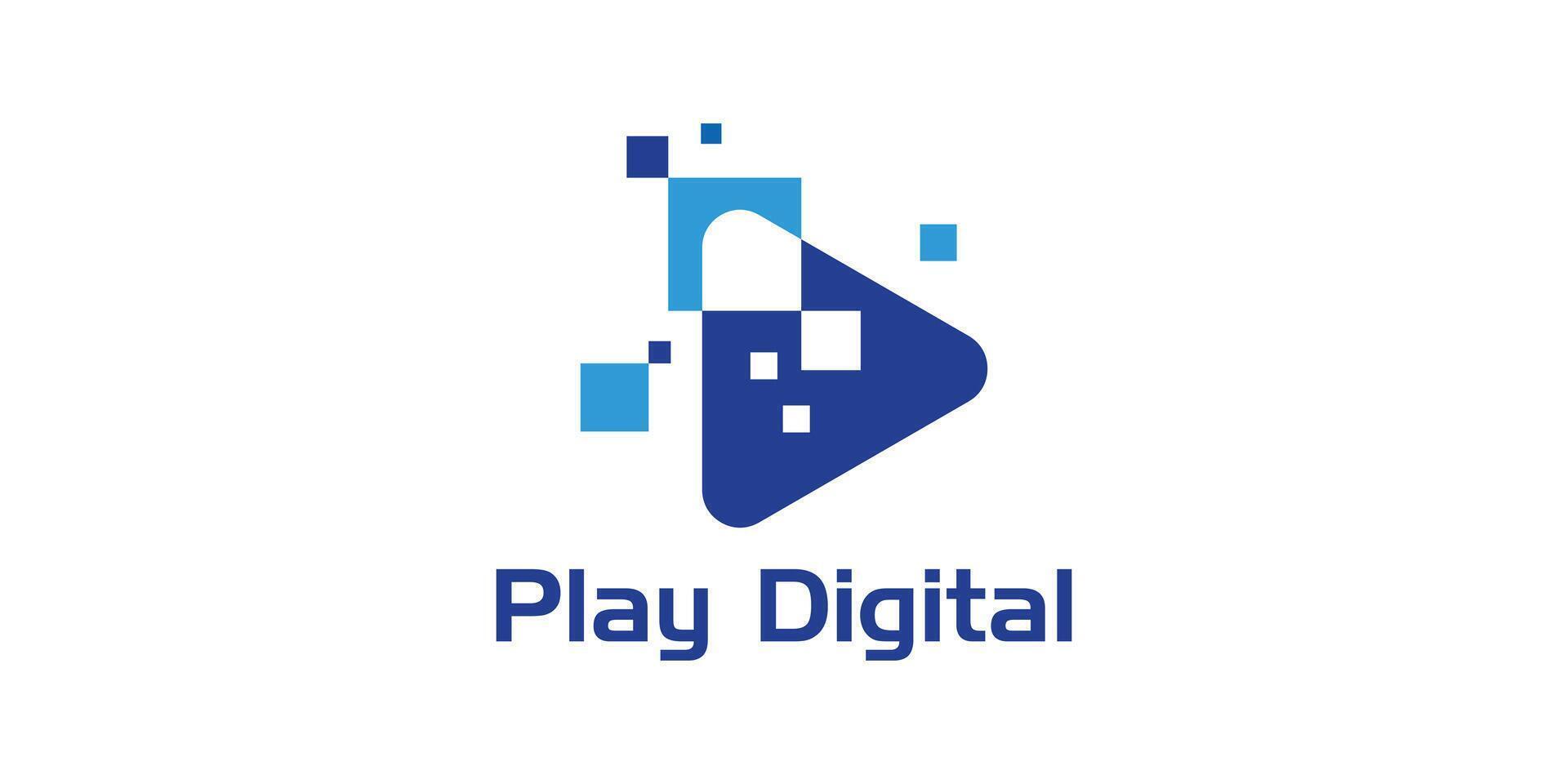 logo design play digital,modern,technology,symbol,idea,creative. vector