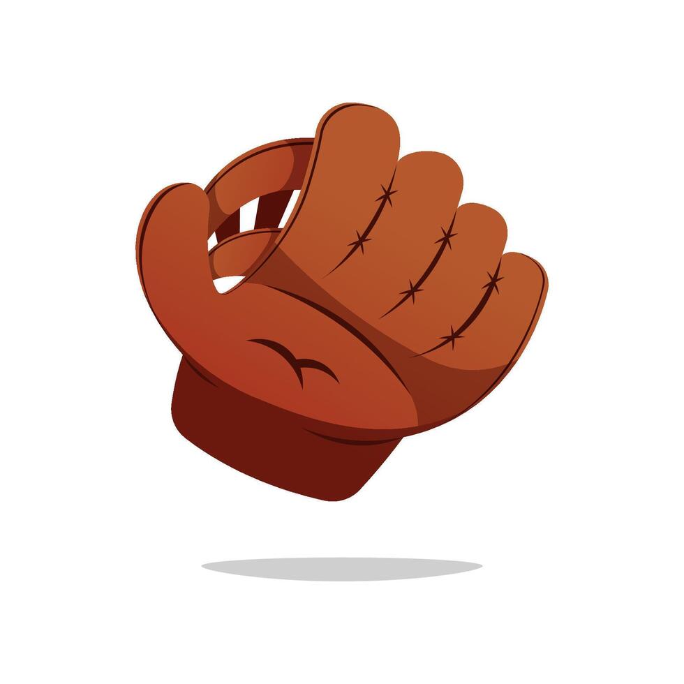 Baseball glove isolated on white background. vector
