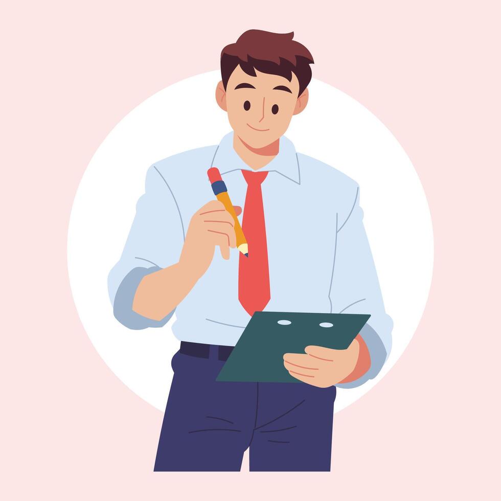 checking task office work illustration vector