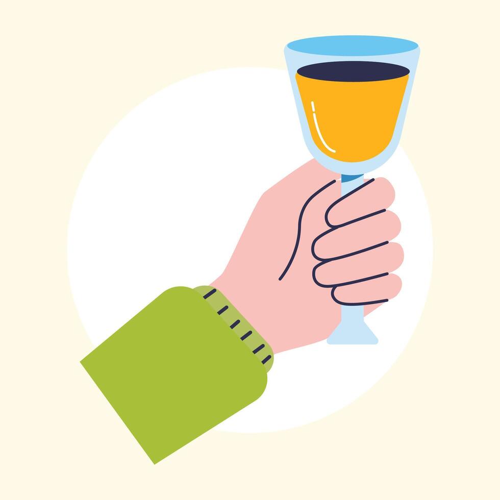 glass new year illustration vector
