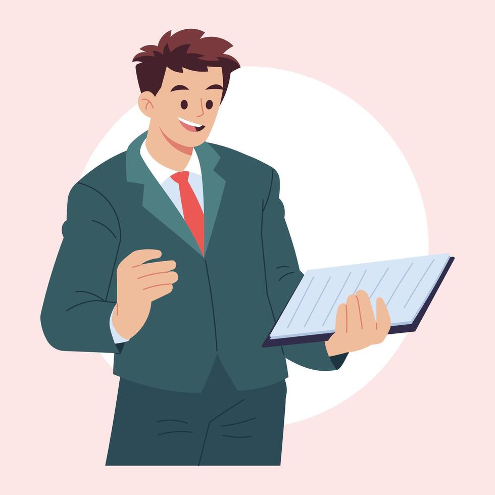 presentation office work illustration vector