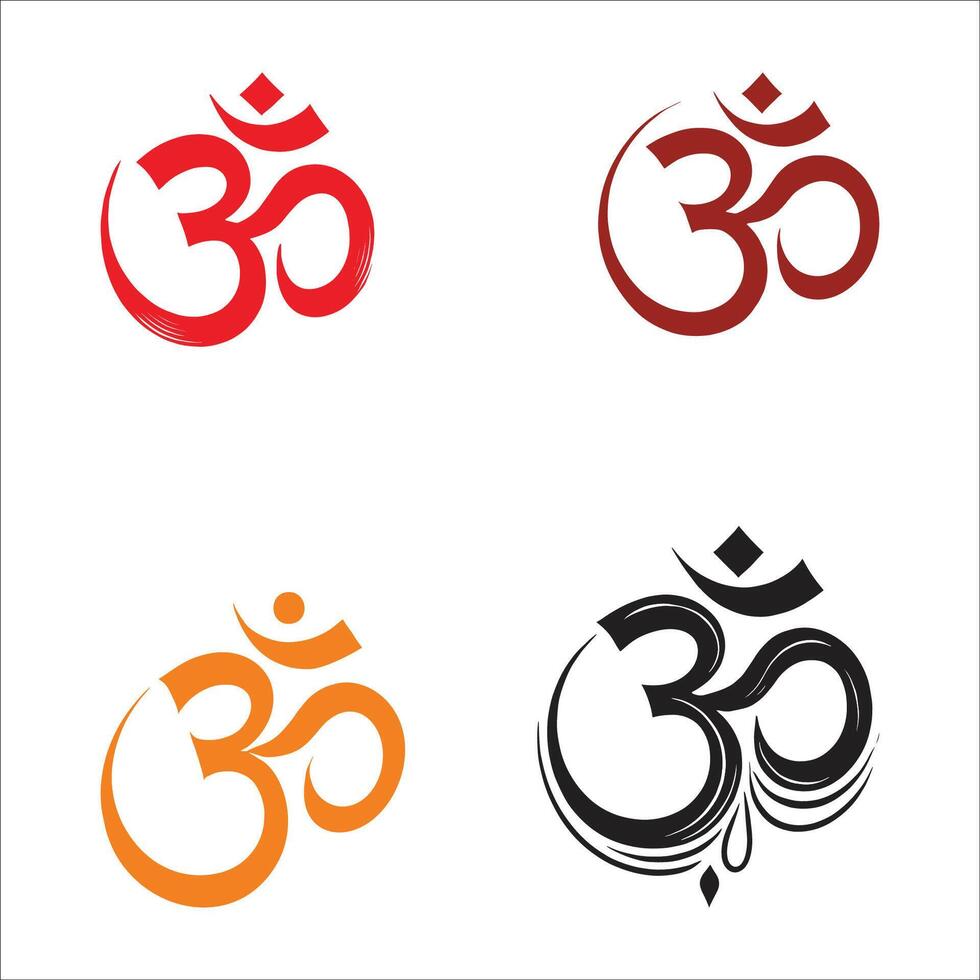Symbol of hinduism. Om sign and symbol. Sign isolated on white background vector