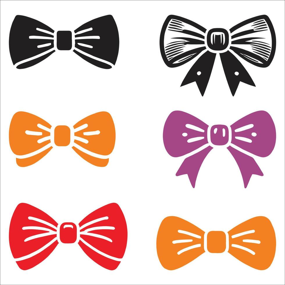 Bow Silhouette Icon Design On White Background vector