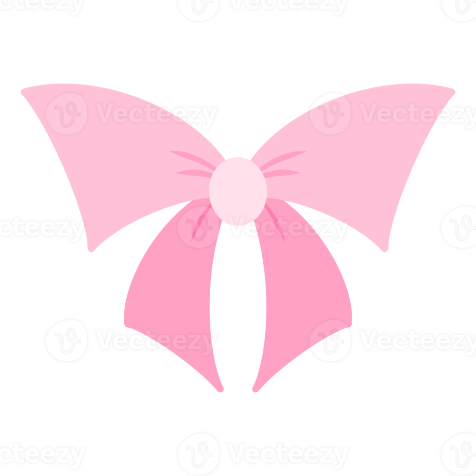 Illustration of a light pink bow tied into 4 prongs, conveying femininity, elegance, and happiness. Bows can symbolize celebration, decoration, and are also suitable for creative projects. png