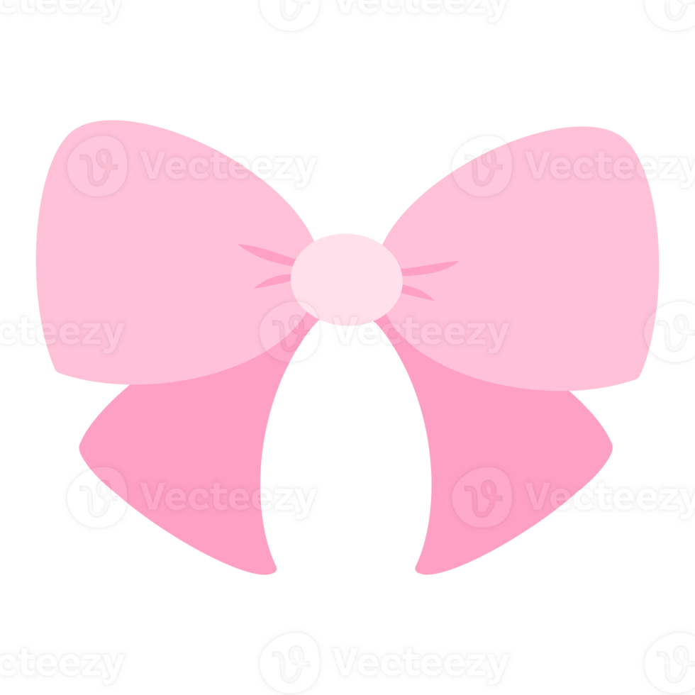Illustration of a cute pink bow that conveys femininity, elegance, and happiness. Bows can symbolize celebration, decoration, and are also suitable for creative projects. png