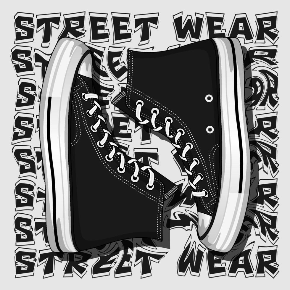 Sneaker Footwear art vector