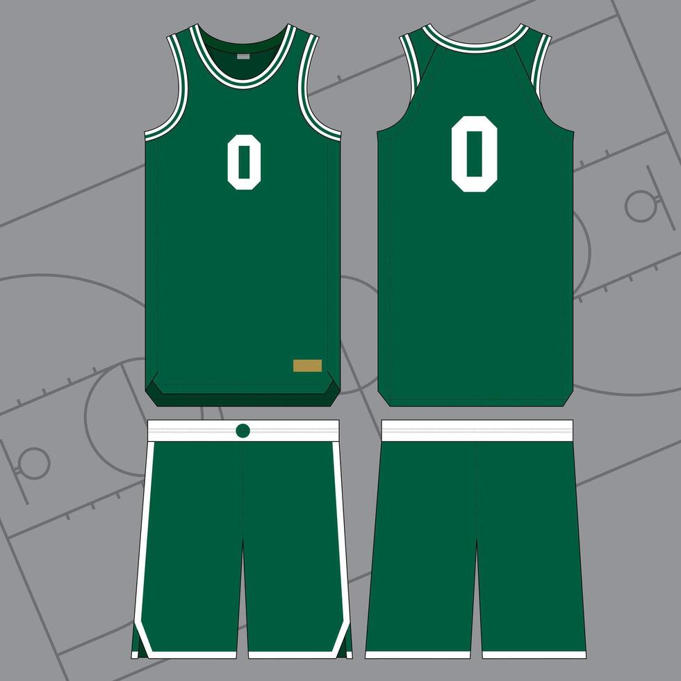 Retro Style Basketball Jersey Apparel Uniform Set vector