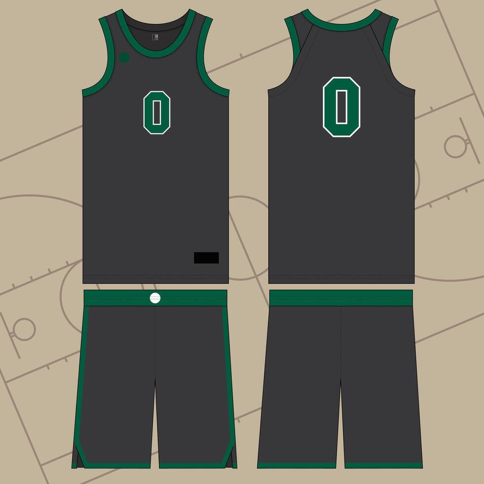 Uniform Kit of Basketball Design Template vector