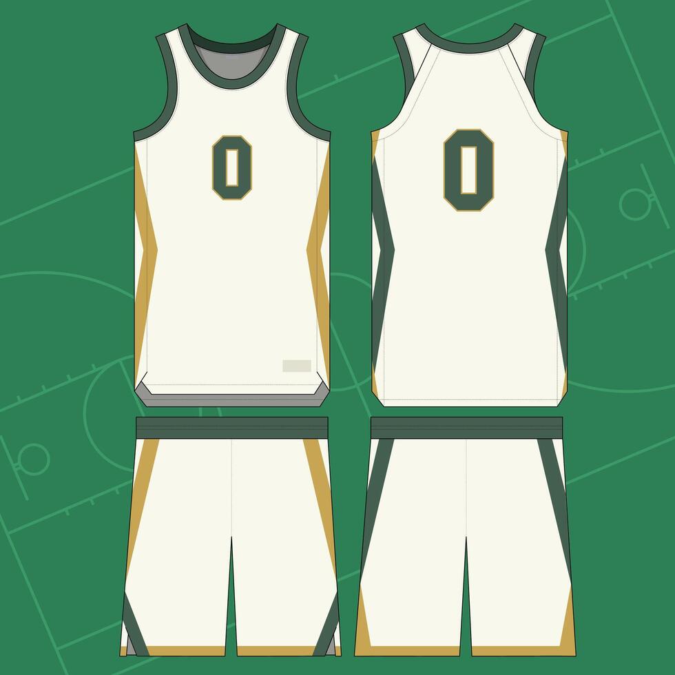 Light Colored Basketball Jersey Uniform Template vector