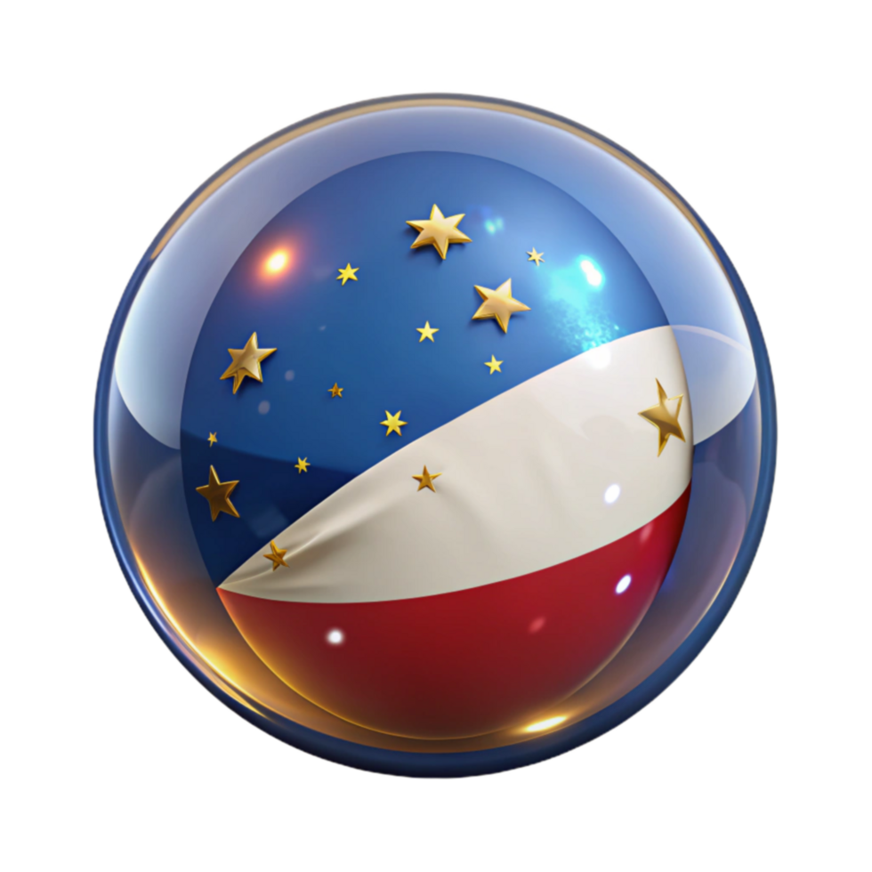 Patriotic Orb Stars, Stripes, and Glass Sphere png