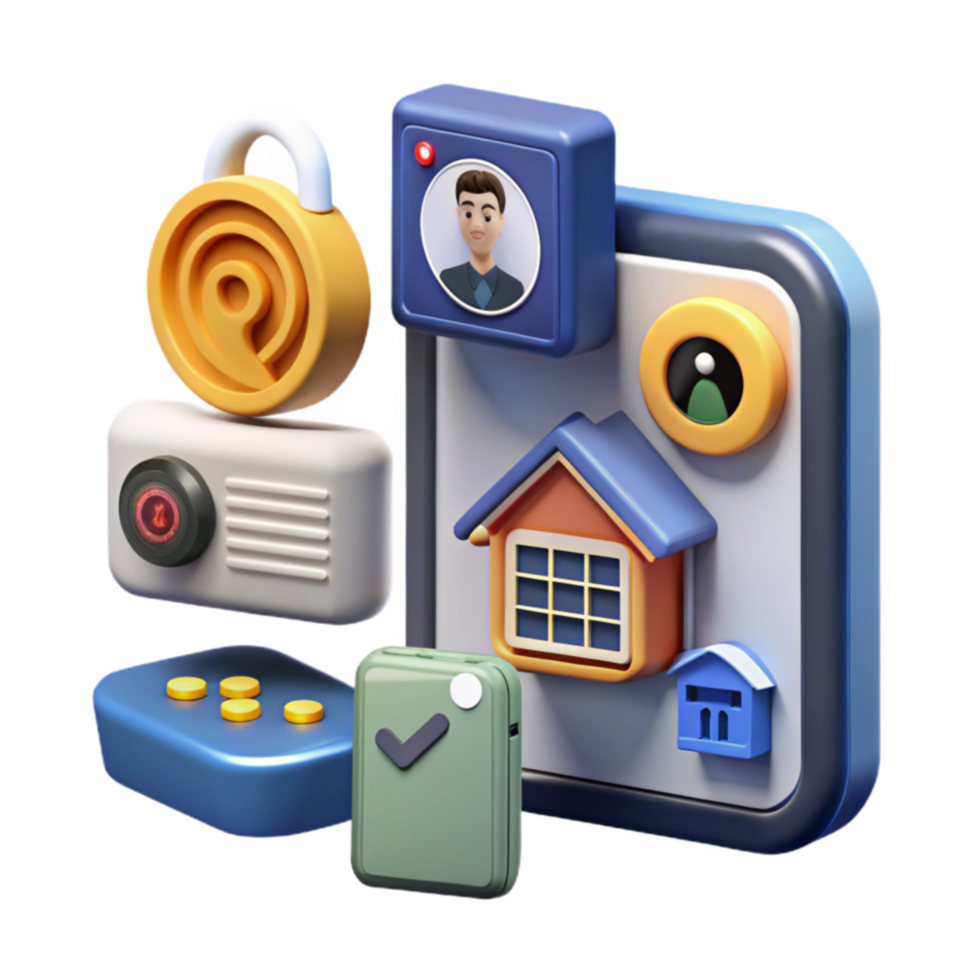 Smart Home Security System Remote Access, Monitoring, and Automation png