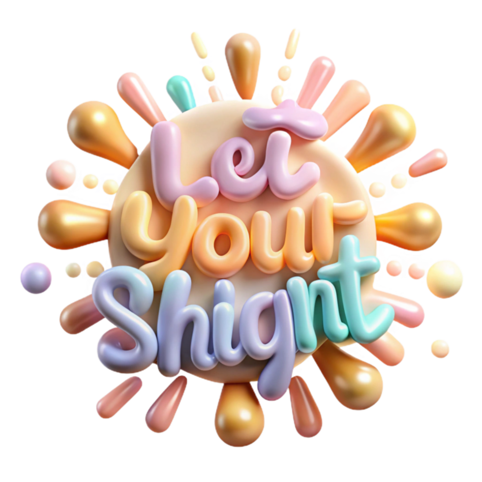 Let Your Light Shine A Celebration of Positivity and Self-Expression png