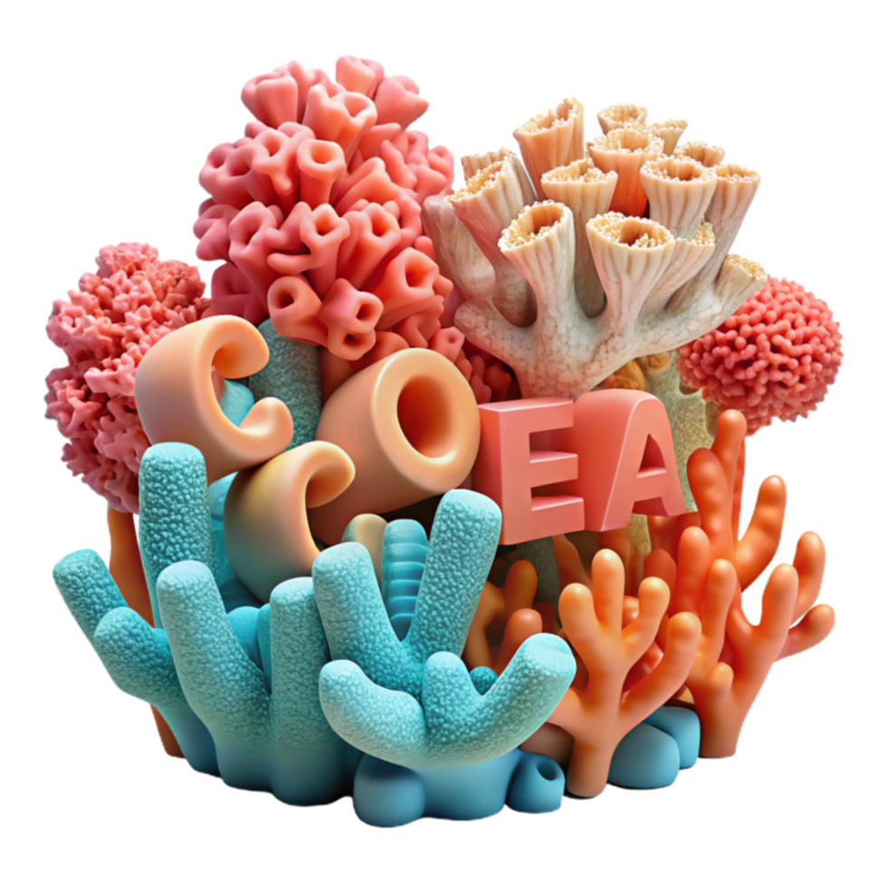 Ocean Coral Reef 3D Render png